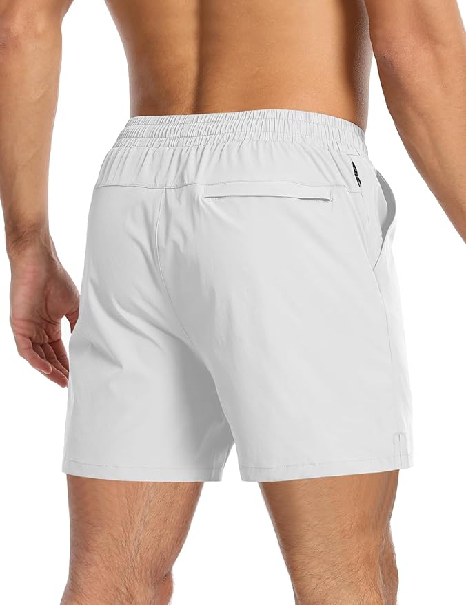 Aolesy Men's 5''/7'' Running Shorts Quick Dry Workout Gym Shorts with Pockets, Tennis Training Athletic(Linerless & Liner)