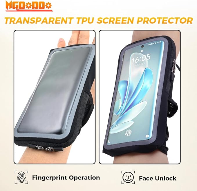 Phone Holder for Running, Wristbands and Forearm Phone Holder Compatible with iPhone 16/15/14/13/12/11 Plus Pro Max,for Ridding Jogging Running, Mobile Phone Armband Wrist Strap Bags Up to 6.9"