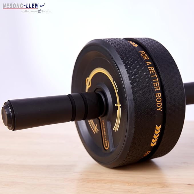 Upgraded Ab Roller Wheel. Abdominal Training Roller for Men/Women, Abdominal Wheels Widened to 3.4 ", Rubber Tread of The Abdominal Wheel Upgraded, Max Weight 490 lbs