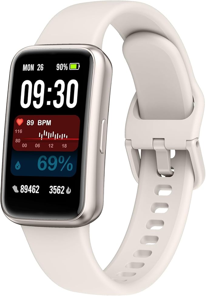 Fitness Tracker,Smart Watch with 24/7 Heart Rate Blood Oxygen Sleep Monitor,1.47" HD Touchsreen with Step & Calorie Counter 100+ Sport Modes Health Activity Trackers for Men and Women (White)