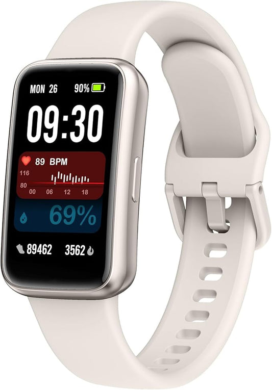 Fitness Tracker,Smart Watch with 24/7 Heart Rate Blood Oxygen Sleep Monitor,1.47" HD Touchsreen with Step & Calorie Counter 100+ Sport Modes Health Activity Trackers for Men and Women (White)