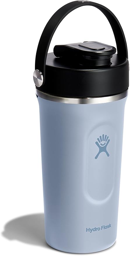 Hydro Flask Shaker Bottle – Insulated Stainless Steel Gym Bottle for Pre Workout & Protein 24 Oz Surf Blue