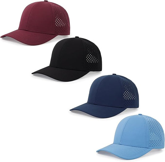 Quick Dry Baseball Cap Curved Brim Snapback Hat Laser Cut Mesh Ball Cap Golf Ball Cap for Men Women