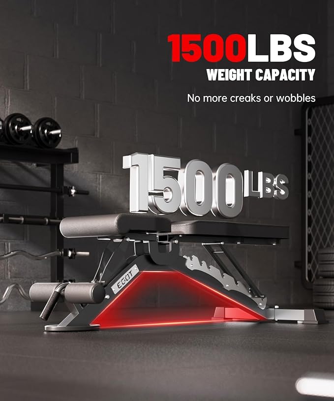 Adjustable Weight Bench for Home Gym, Heavy Duty Workout Bench Up to 880/1500 LBS, Decline Incline Strength Training Bench for Full Body Exercise