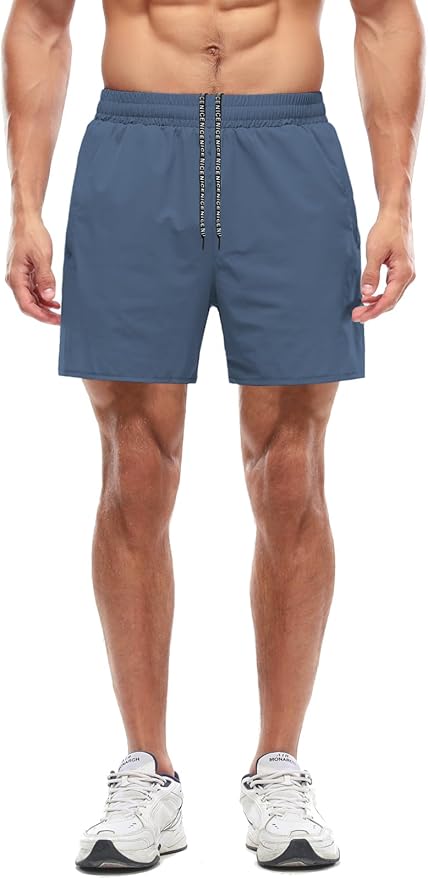 Aolesy Men's 5''/7'' Running Shorts Quick Dry Workout Gym Shorts with Pockets, Tennis Training Athletic(Linerless & Liner)