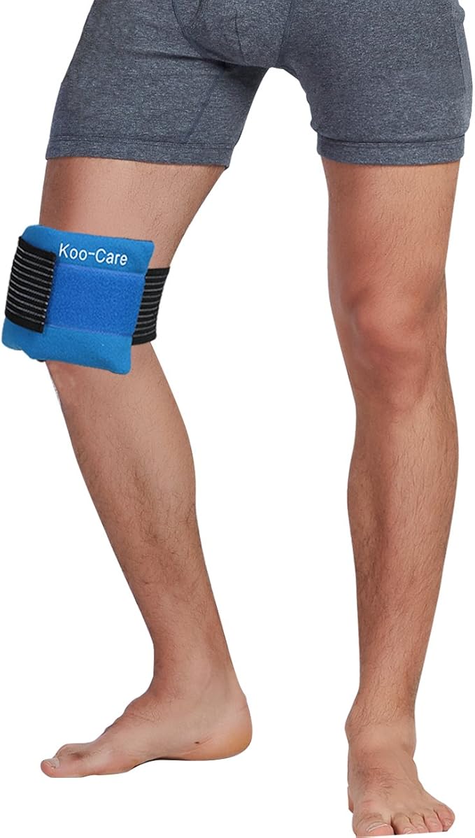 Koo-Care Flexible Gel Ice Pack & Wrap with Elastic Strap for Hot Cold Therapy - Great for Migraine Relief, Sprains, Muscle Pain, Bruises, Injuries (Head, Neck, Arm, Elbow, Knee, Ankle)