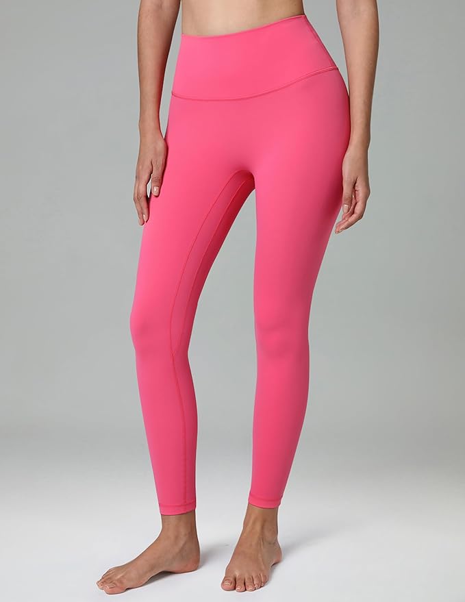 Colorfulkoala Dreamlux No Front Seam Leggings for Women 25"/28" Inseam, Seamless High Waisted Buttery Soft Yoga Pants