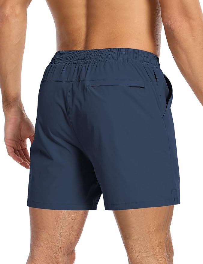 Aolesy Men's 5''/7'' Running Shorts Quick Dry Workout Gym Shorts with Pockets, Tennis Training Athletic(Linerless & Liner)