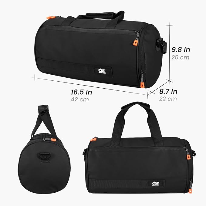 C&F BOGMOST Small Travel Duffel Bag,Compact Sports Small Gym Bag with Shoes Compartment,Lightweight Duffel Bag for Men & Women,Personal Item Travel Bag Weekender Bags for Travel Sports Gym -White