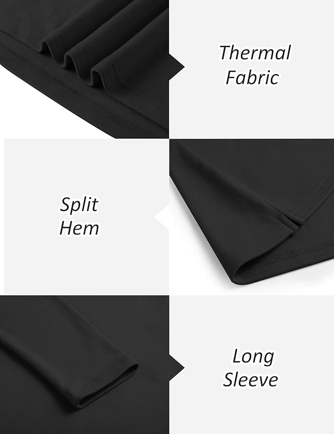 COOFANDY Mens Mock Turtleneck Long Sleeve Shirts Basic Thermal Turtle Neck Undershirt Lightweight Pullover Sweaters Top