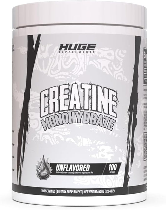 Pure Micronized Creatine Monohydrate Powder - Third Party Tested, 500 Grams, Micronized for Optimal Absorption, Clinically Dosed, No Additives, Unflavored & Easy to Mix (100 Servings)