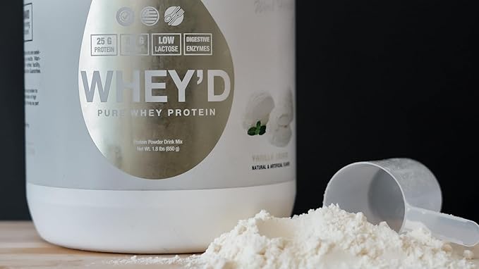 Sweat Ethic Whey'd Protein Powder, 25 G Whey Protein Blend with Concentrate, Isolate & Hydrolysate, Low Lactose & Digestive Enzymes for Easy Mixing & Smooth Texture, Cinnamon Cereal Milk, 25 Servings