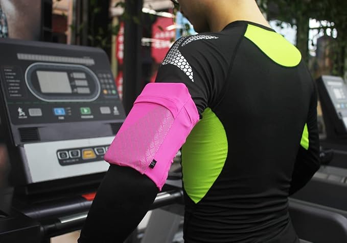 Universal Sports Armband for All Phones. Cell Phone Armband for Running, Fitness and Gym Workouts (iPhone X/8/7/6/Plus,Samsung Galaxy S9/S8/S7/S6/Edge/Plus & LG, More) Pink, X-Large