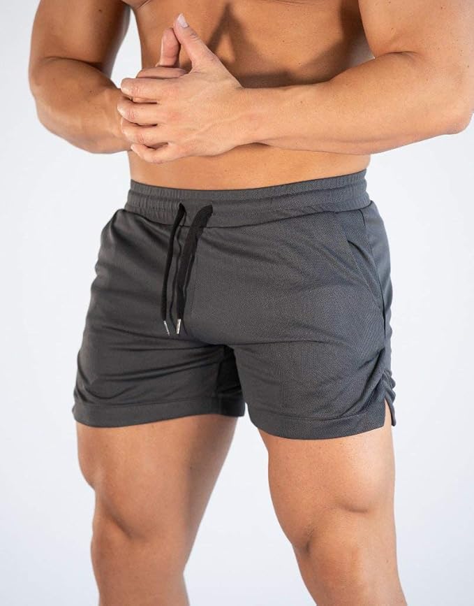 FLYFIREFLY Men's Gym Workout Shorts Running Lightweight Athletic Short Pants Bodybuilding Training