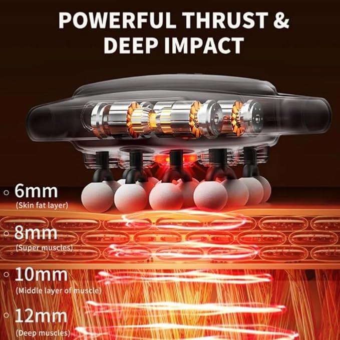 Verniqo Massager, Husband 2.0 by VerniqoHealth, 16 Head Massage Gun Deep Tissue Percussion Massager with 3 Modes & 30 Intensities, Best Gift for Back, Shoulders, Body Muscle Pain Relief (Black)