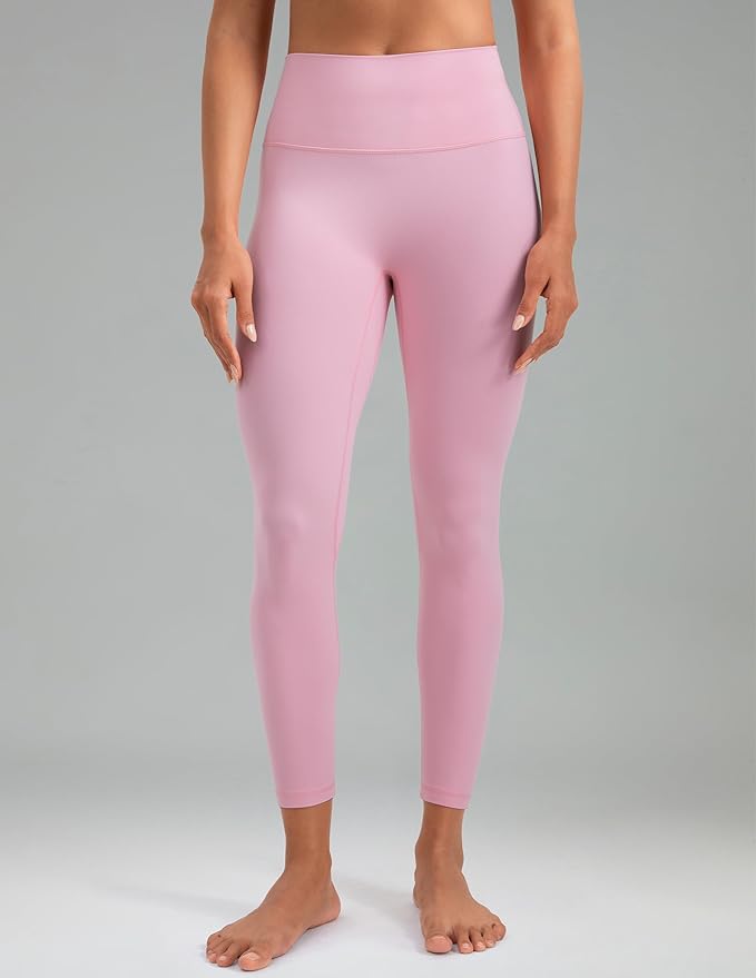 Colorfulkoala Dreamlux No Front Seam Leggings for Women 25"/28" Inseam, Seamless High Waisted Buttery Soft Yoga Pants