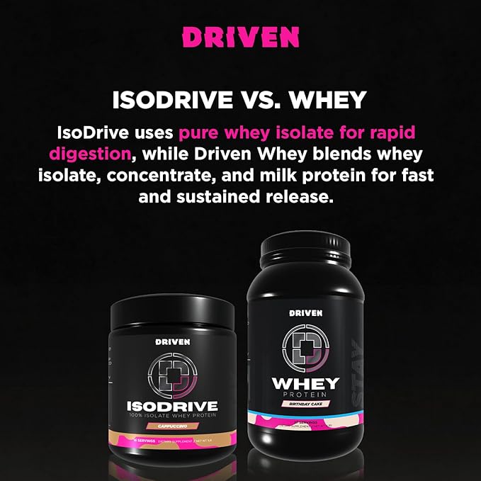 Driven Nutrition ISODRIVE Premium Whey Isolate (1lb, Cappucino)