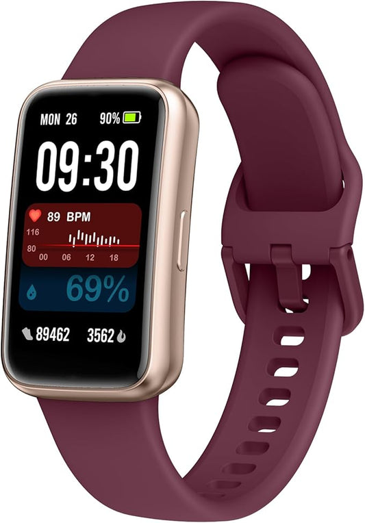 Fitness Tracker,Smart Watch with 24/7 Heart Rate Blood Oxygen Sleep Monitor,1.47" HD Touchsreen with Step & Calorie Counter 100+ Sport Modes Health Activity Trackers for Men and Women (Bordeaux)