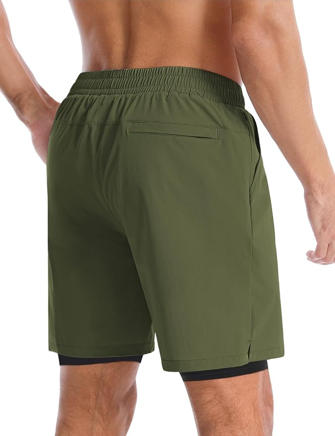 Aolesy Men's 5''/7'' Running Shorts Quick Dry Workout Gym Shorts with Pockets, Tennis Training Athletic(Linerless & Liner)