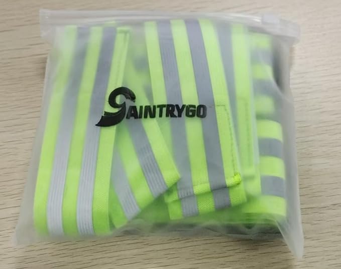 Saintrygo 6 Pcs Reflective Sash for Walking at Night Reflective Strap Arm Band High Visibility Belt Safety Ankle Strap for Visibility Vest Clothing Running Gear