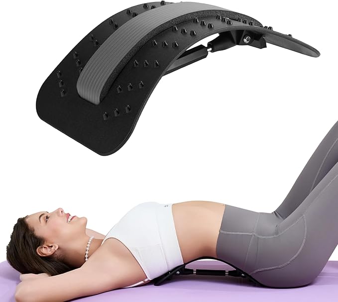 YAJIACLONE Back Stretcher for Lower Back Pain Relief,Adjustable, Portable, Durable Lumbar Support Board,Stocking Stuffers for Adults, Unique Elephant Thanksgiving Christmas Gift.