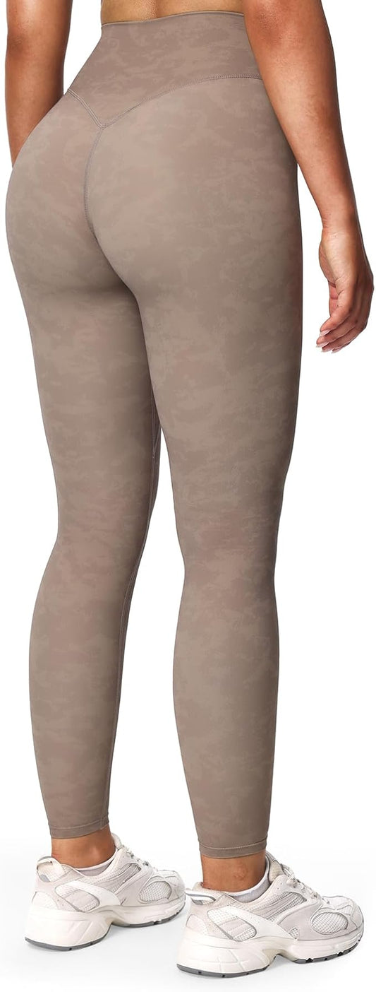 Aoxjox High Waisted Workout Leggings for Women Tummy Control Buttery Soft Yoga Metamorph Deep V Pants 26"