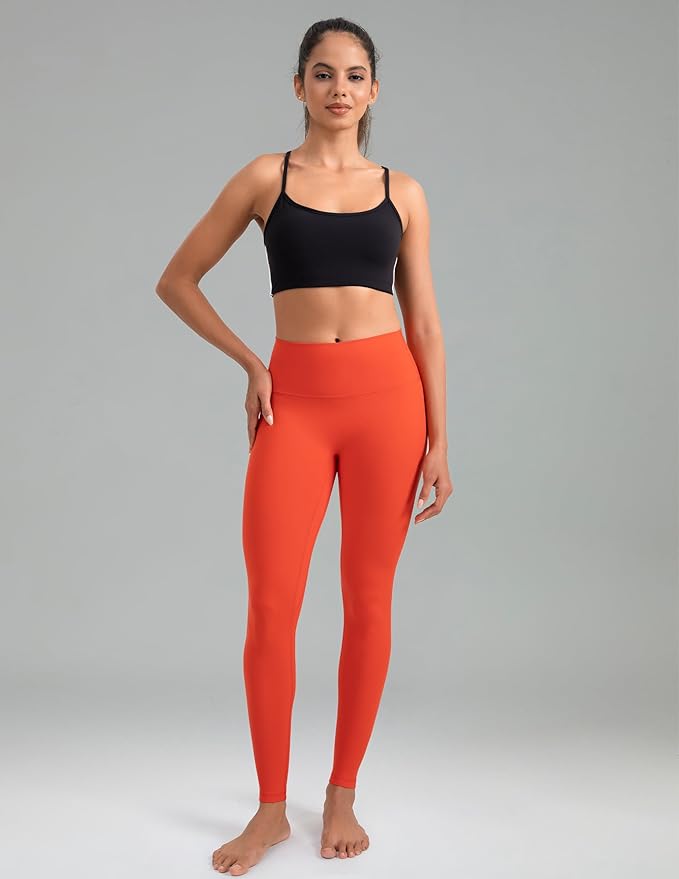 Colorfulkoala Dreamlux No Front Seam Leggings for Women 25"/28" Inseam, Seamless High Waisted Buttery Soft Yoga Pants