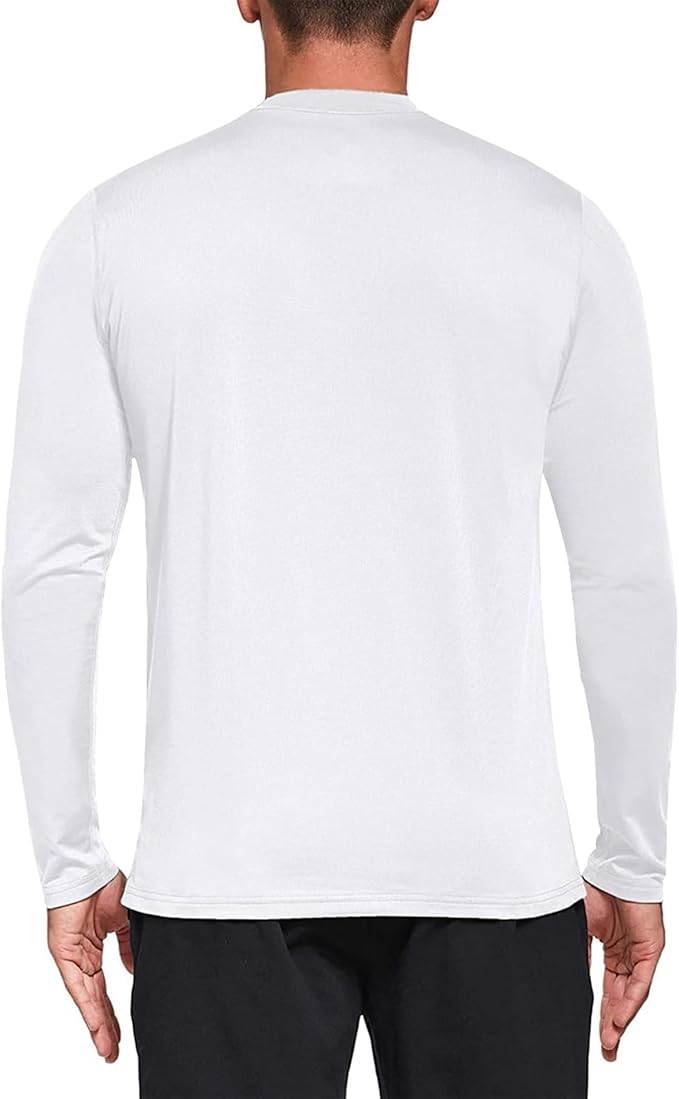 Men's 1, 3 or 5 Pack Performance Long Sleeve T-Shirts, UPF 50+ Sun Protection Shirts, Athletic Gym Workout Shirts for Running