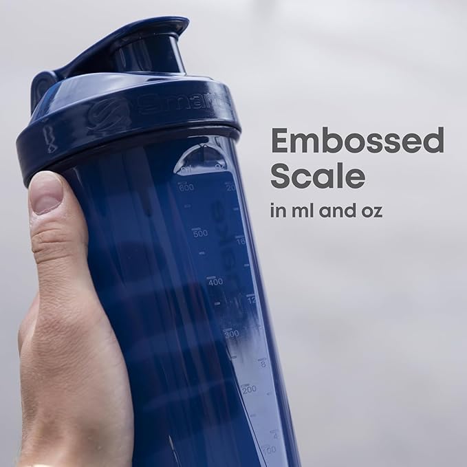 Smartshake Protein Shaker Bottle, (GLOSSY, Navy Blue)