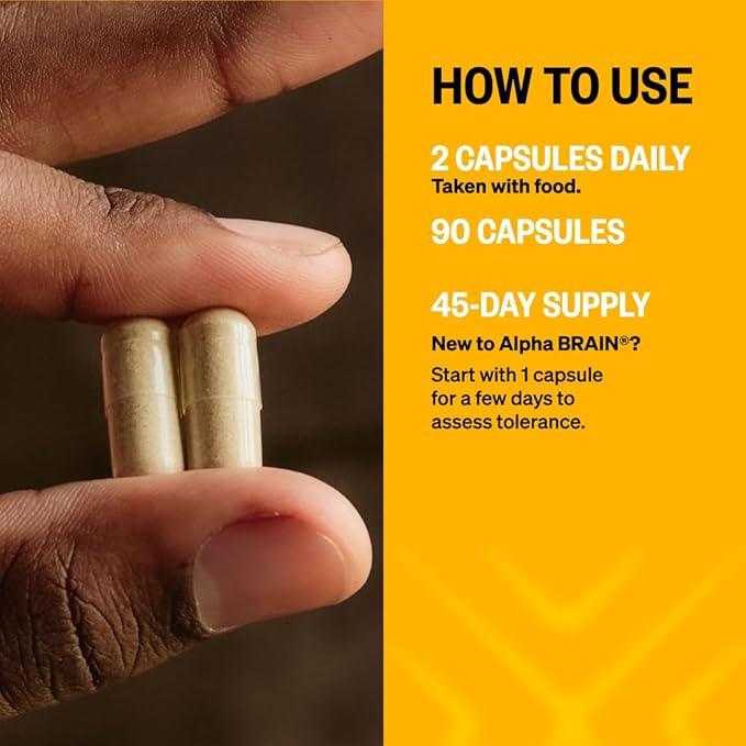 ONNIT Alpha Brain Nootropic Brain Supplement for Men & Women, IGEN™ Non-GMO Tested | Memory, Mental Clarity & Cognitive Improvement | Focus Capsules with L-Theanine, Vitamin B6 (90 Count)