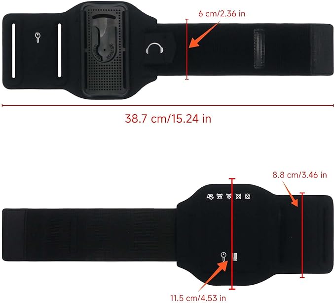Wristband Phone Holder for Running, 360°Rotation & Detachable Sports Armband with Key Holder for iPhone 16/15/14/13/12/Pro/Pro Max/XS/XR/X/8/7/6/Plus, Fits 4.5-7 Inch Smartphones (Green)