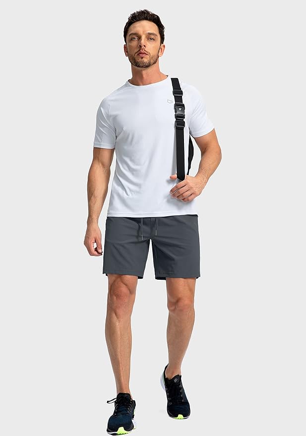 Men's Running Shorts with Zipper Pockets 9 Inch/ 7 Inch / 5 Inch Lightweight Quick Dry Gym Workout Athletic Shorts for Men