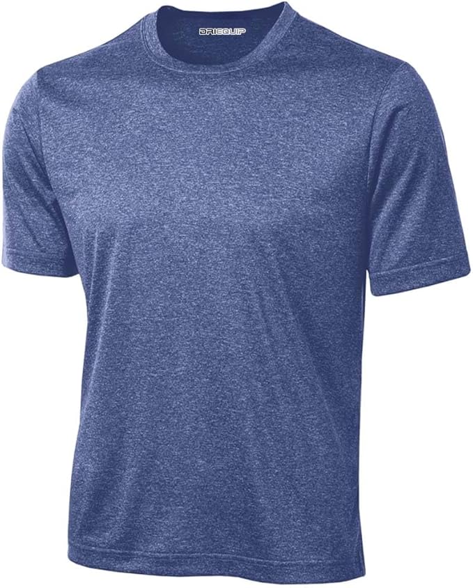 DRIEQUIP Men's Big & Tall Short Sleeve Moisture Wicking Athletic T-Shirts