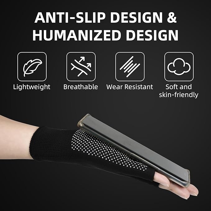 Half-Finger Workout Gloves, Sports Cycling Glove, Fingerless Work Gloves for Men Women, Anti-slip Exercise Gloves