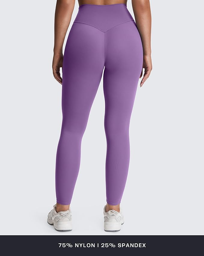 Aoxjox High Waisted Workout Leggings for Women Tummy Control Buttery Soft Yoga Metamorph Deep V Pants 26"