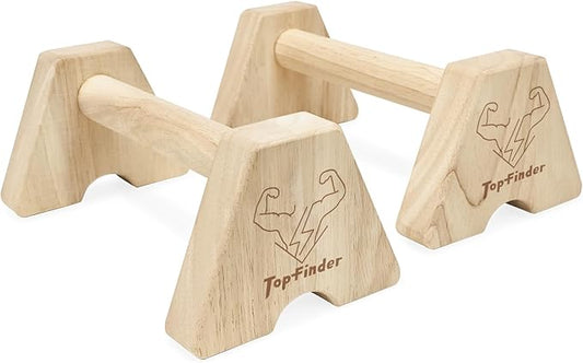Wooden Parallettes, Push Up Bar Calisthenics Press Up Handles L Sit Bars Handstand Blocks Gymnastics Equipment