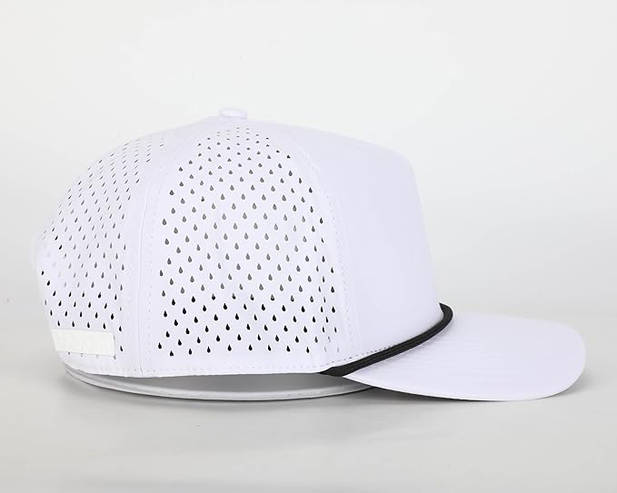 ANKOR Performance Golf Rope Hat - UPF 50 Water Resistant Lightweight Thermoflex Snapback, Men’s Hat Golf Tee Design Holder