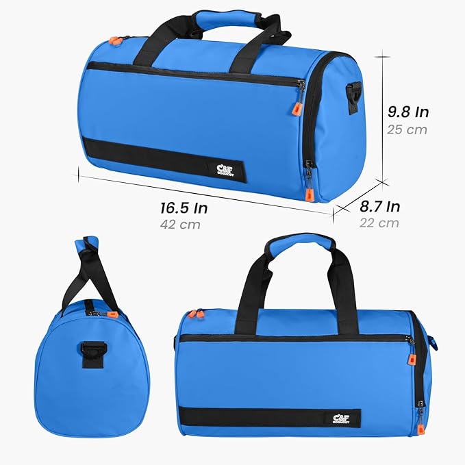 C&F BOGMOST Small Travel Duffel Bag,Compact Sports Small Gym Bag with Shoes Compartment,Lightweight Duffel Bag for Men & Women,Personal Item Travel Bag Weekender Bags for Travel Sports Gym-Royal Blue