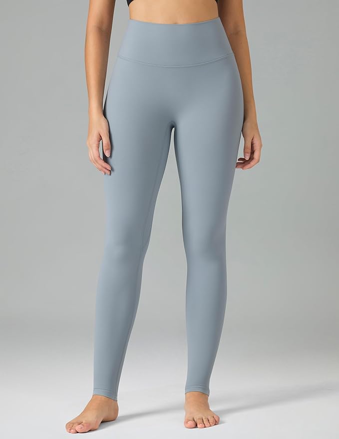 Colorfulkoala Dreamlux No Front Seam Leggings for Women 25"/28" Inseam, Seamless High Waisted Buttery Soft Yoga Pants