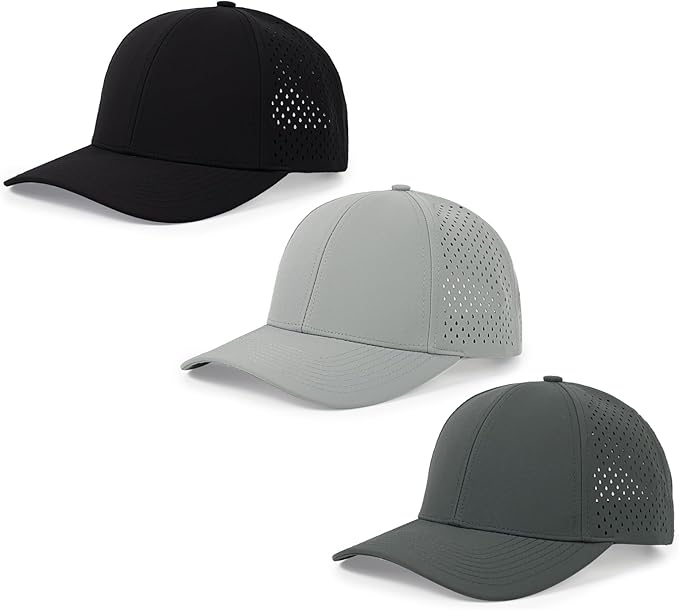 Quick Dry Baseball Cap Curved Brim Snapback Hat Laser Cut Mesh Ball Cap Golf Ball Cap for Men Women
