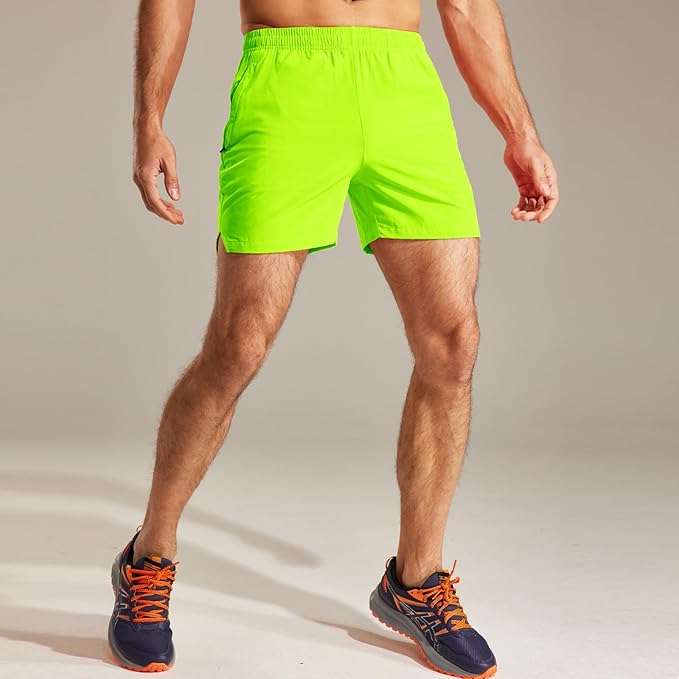 MIER Men's Workout Running Shorts Quick Dry Active 5 Inches Shorts with Pockets, Lightweight, Breathable