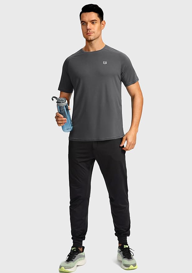 G Gradual Men's Workout Quick Dry T-Shirts Short Sleeve Lightweight Cooling Gym Shirts Tee for Running, Beach, Hiking