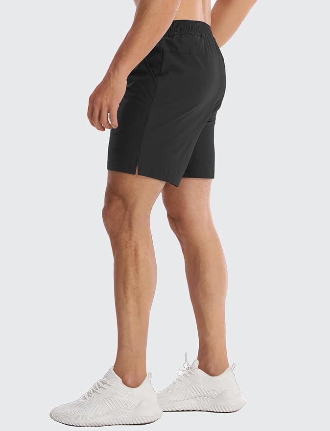 Aolesy Men's 5''/7'' Running Shorts Quick Dry Workout Gym Shorts with Pockets, Tennis Training Athletic(Linerless & Liner)