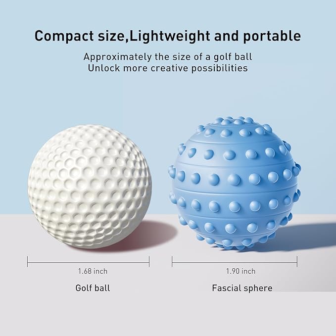 Spiky Massage Balls for Feet,4 Pcs 1.9'' Hard Lacrosse Ball Deep Tissue Recovery Tool,Trigger Point Ball for Myofascial Release & Trigger Point Therapy(Blue)