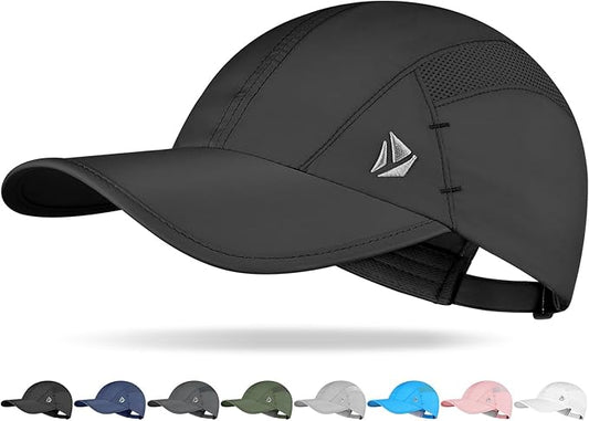 Quick-Dry Running Hat for Men & Women Cooling Hat UPF 50+ Thin Baseball Cap Lightweight Breathable Mesh Sport Hats