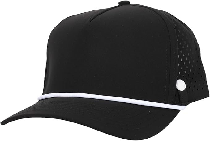 ANKOR Performance Golf Rope Hat - UPF 50 Water Resistant Lightweight Thermoflex Snapback, Men’s Hat Golf Tee Design Holder
