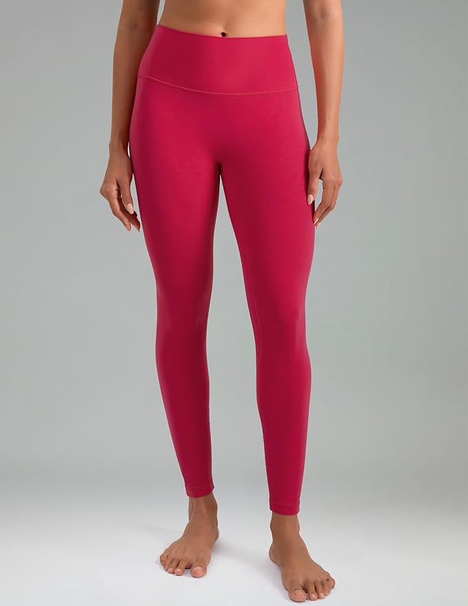 Colorfulkoala Dreamlux No Front Seam Leggings for Women 25"/28" Inseam, Seamless High Waisted Buttery Soft Yoga Pants