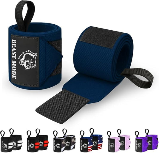 TECEUM Weightlifting 18" & 12" Wrist Wraps with Thumb Loop – Heavy Duty Wrist Workout Braces for Men and Women – Ideal for Powerlifting, Strength Training, Bodybuilding