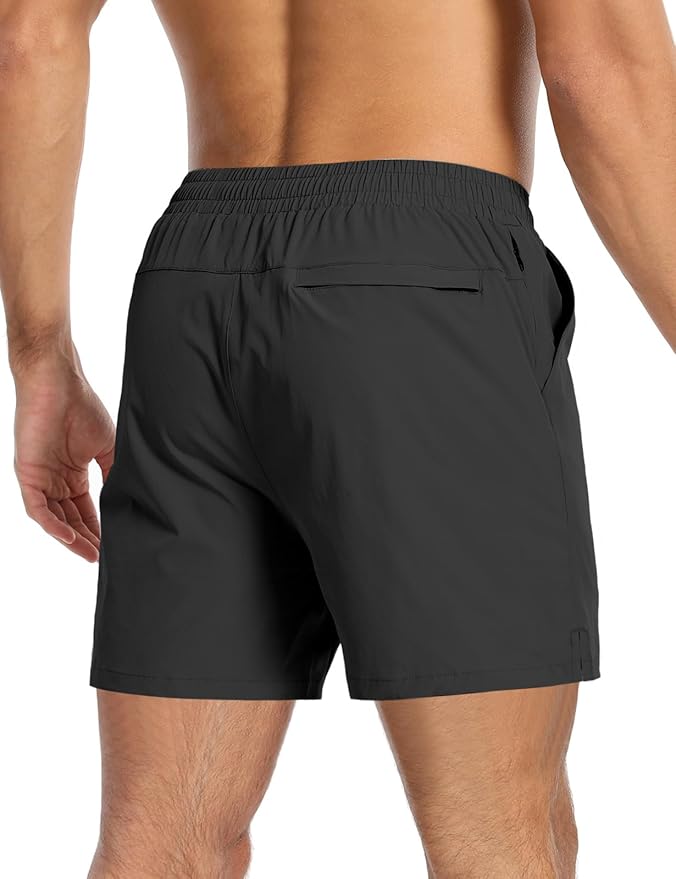 Aolesy Men's 5''/7'' Running Shorts Quick Dry Workout Gym Shorts with Pockets, Tennis Training Athletic(Linerless & Liner)