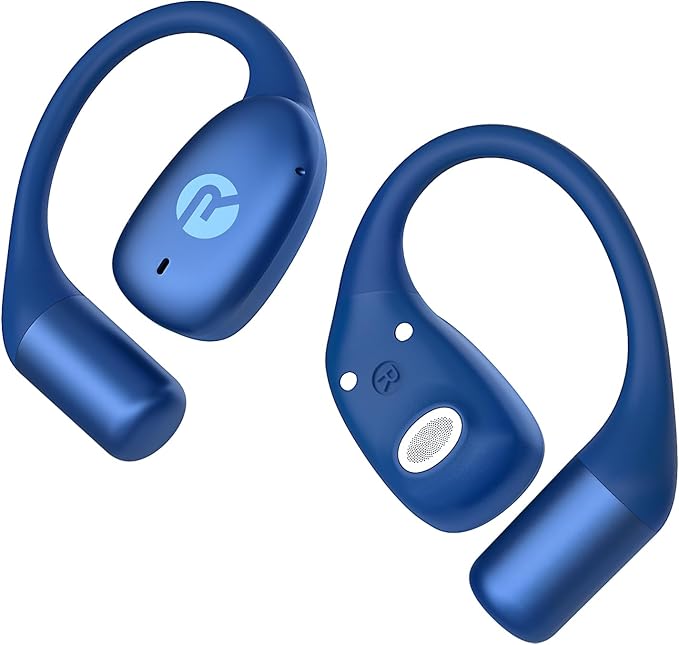 Raycon Essential Open Earbuds โ True Wireless Open Ear Bluetooth 6.0 Headphones, Ultra-Lightweight, Comfort Hook Design, IPX4 Water Resistant, 36 Hours of Battery Life (Blue)